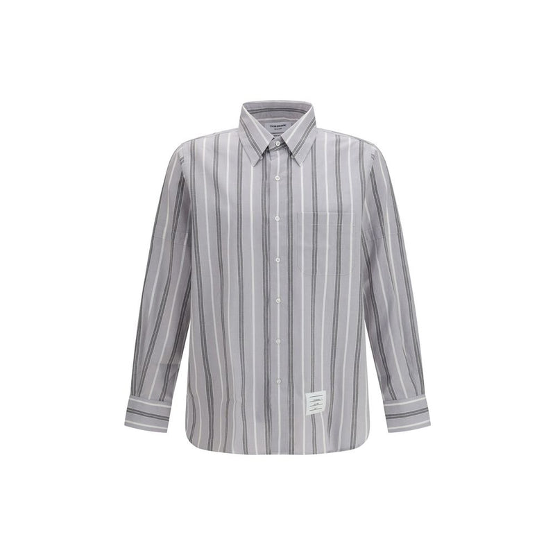 Thom Browne Gray Cotton Pattern Shirt