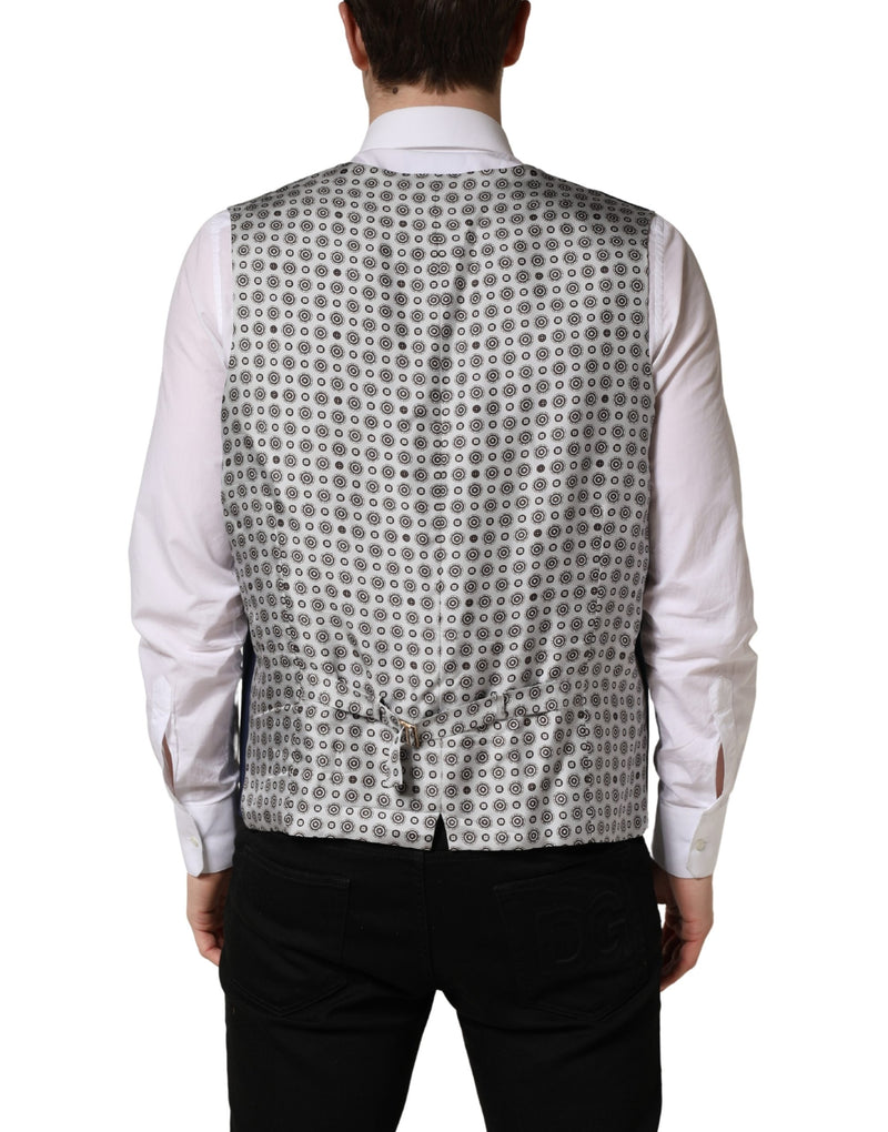 Gilet formale in lana blu navy Dolce & Gabbana