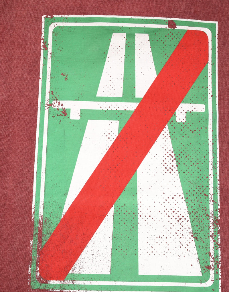 T-shirt bordeaux imprimé à col rond et manches courtes Dolce & Gabbana