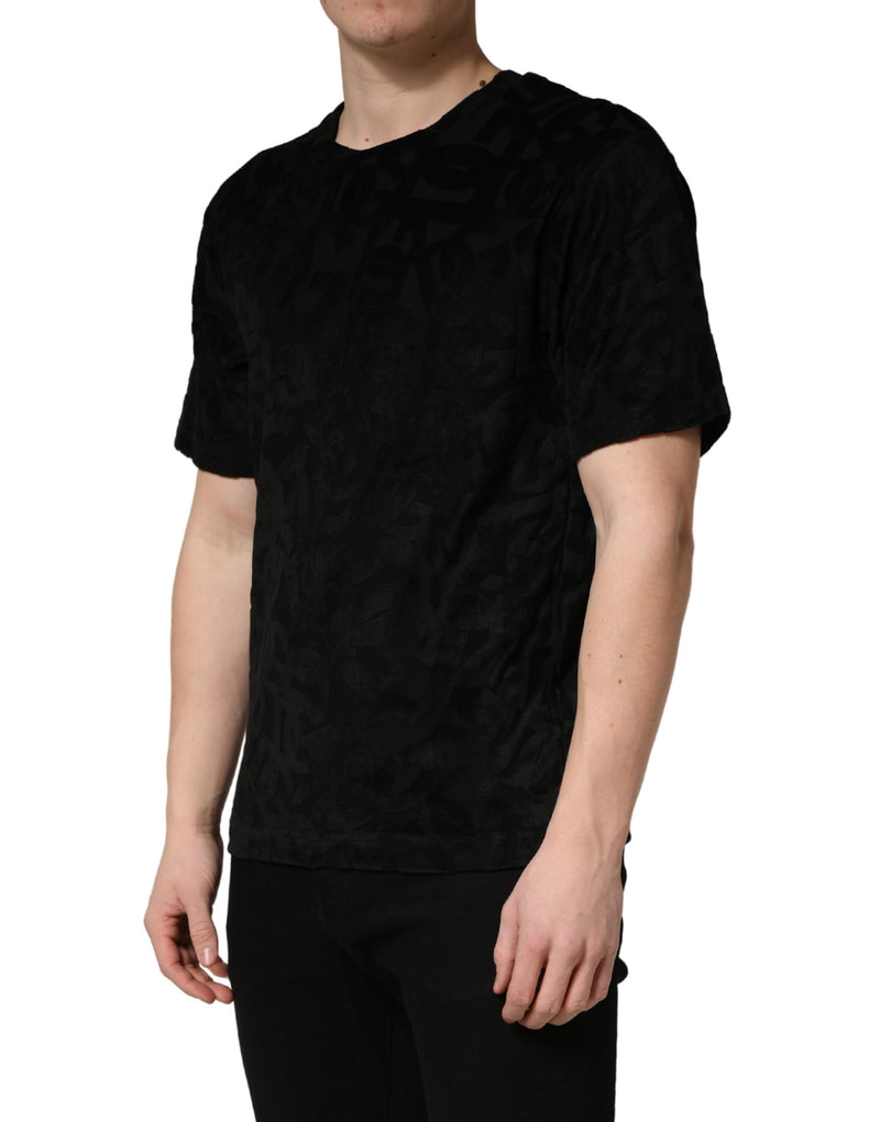 Dolce & Gabbana Black DG Mania Logo Print Casual  T-shirt