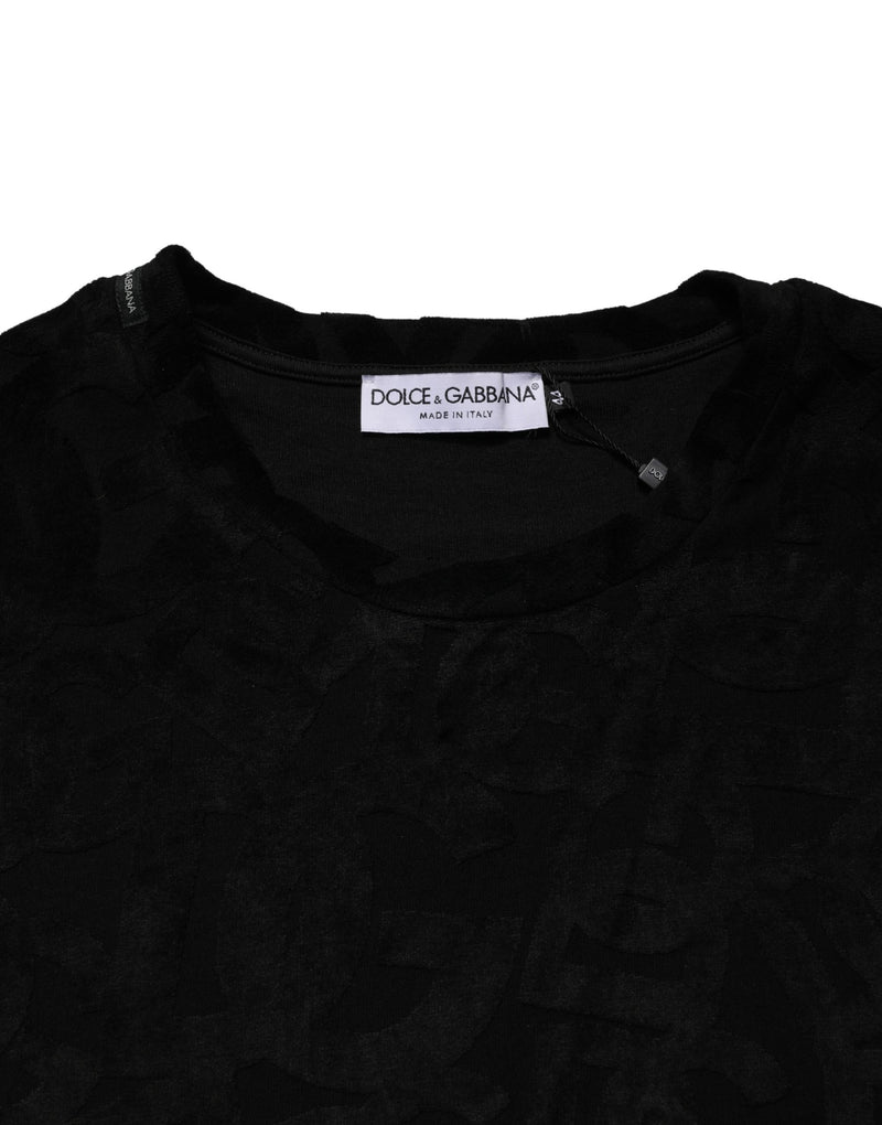 Dolce & Gabbana Black DG Mania Logo Print Casual  T-shirt