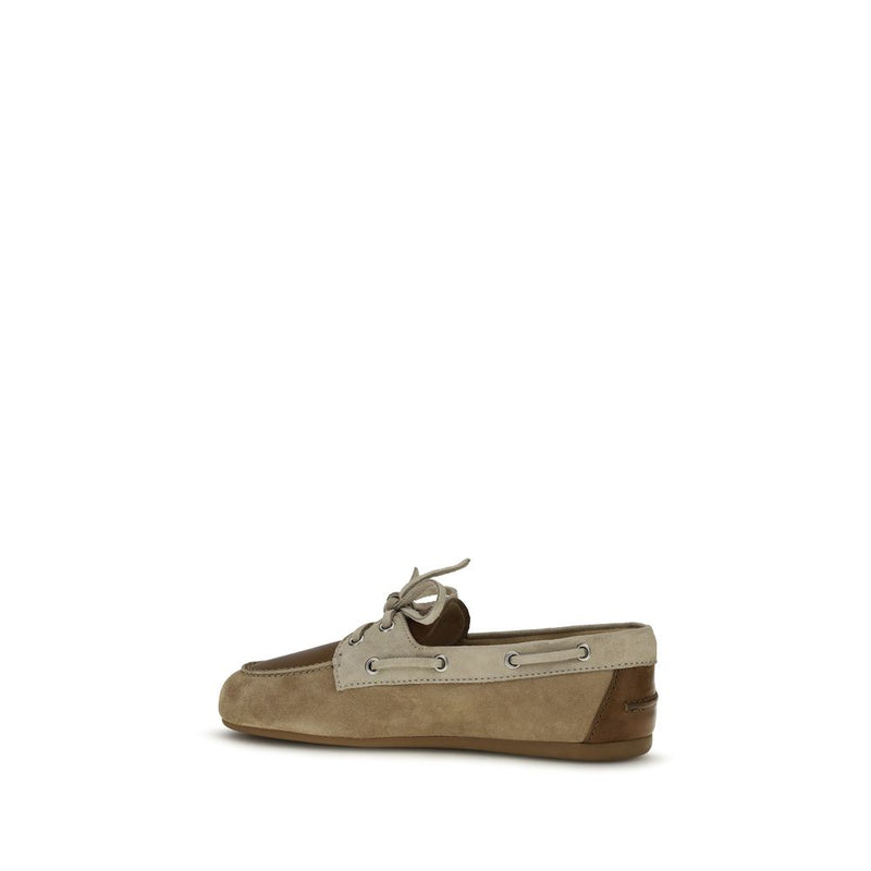 Mocassins à enfiler multicolores en cuir de veau Bos Taurus Miu Miu