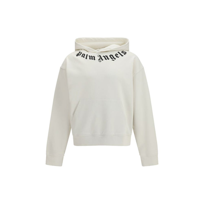 Palm Angels White Cotton Sweatshirt