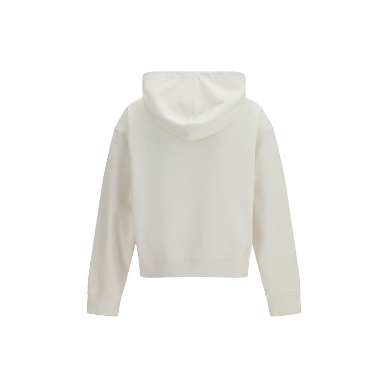 Palm Angels White Cotton Sweatshirt