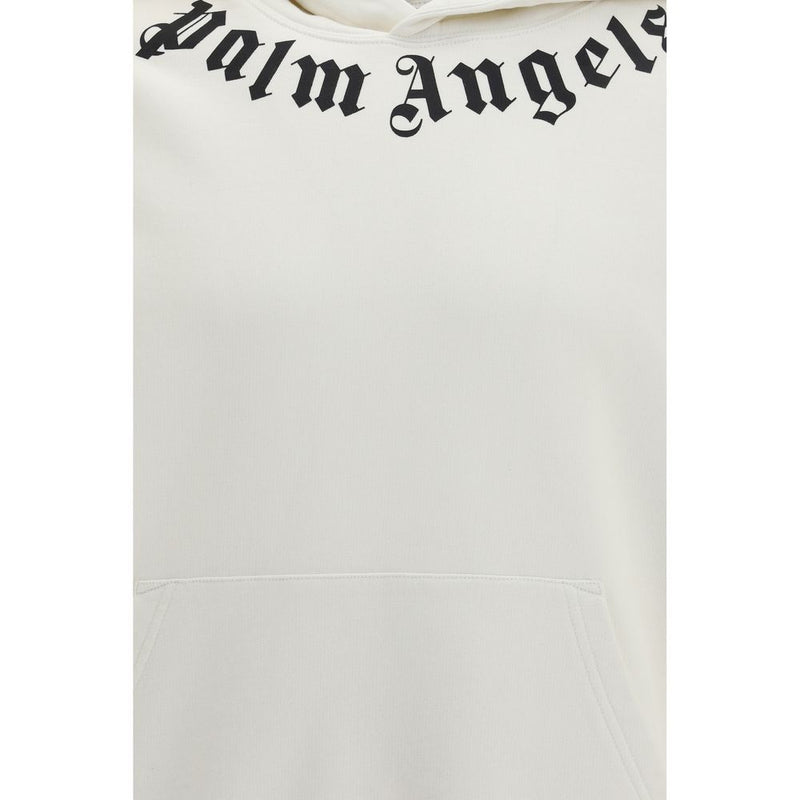 Palm Angels White Cotton Sweatshirt