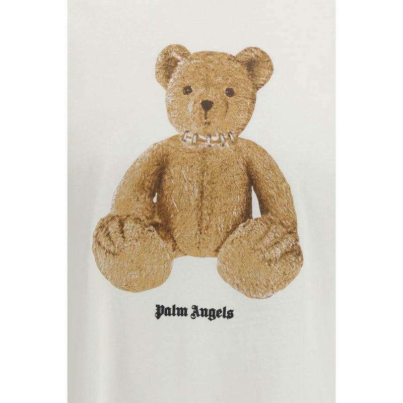 Palm Angels White Cotton T-Shirt