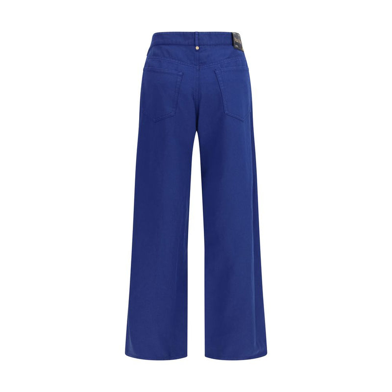 'S Max Mara Blue Cotton Casual Pants
