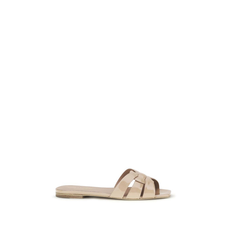 Sandalias planas multicolor de piel de becerro Bos Taurus de Saint Laurent