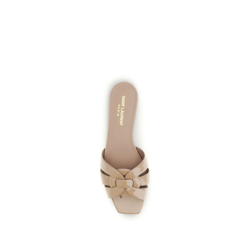 Sandalias planas multicolor de piel de becerro Bos Taurus de Saint Laurent