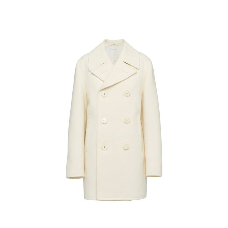 Prada White Wool Coat