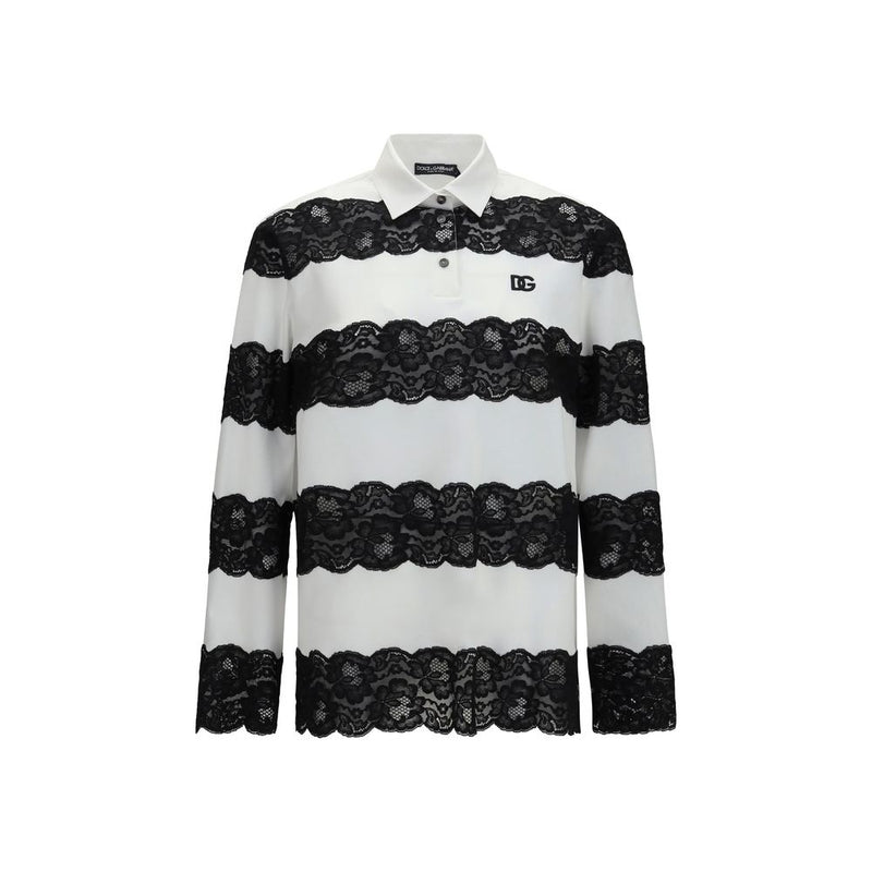 Dolce & Gabbana White Cotton Polo Shirt