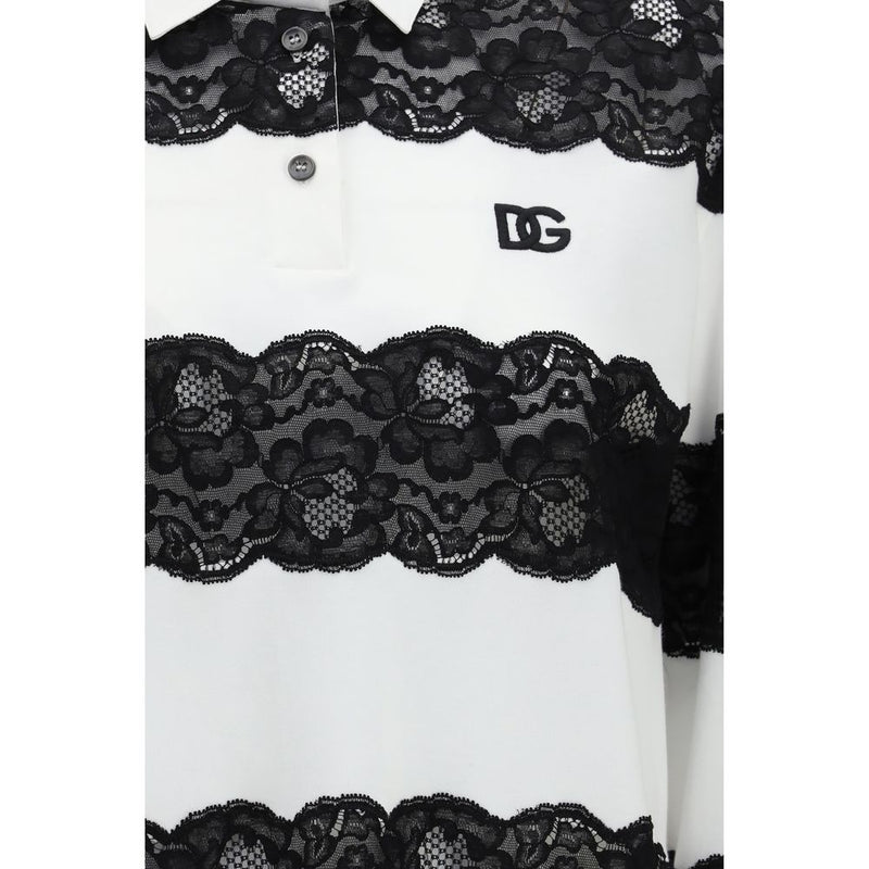 Dolce & Gabbana White Cotton Polo Shirt