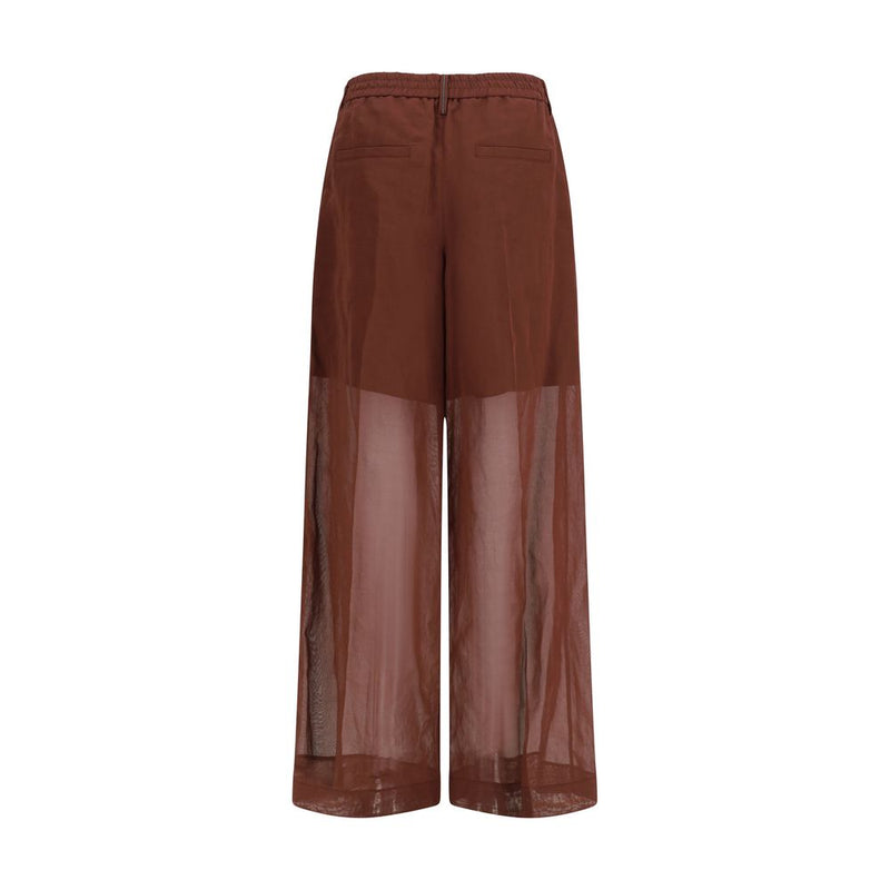 Brunello Cucinelli Brown Cotton Casual Pants