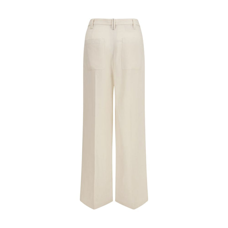 Brunello Cucinelli Beige Viscose Casual Pants