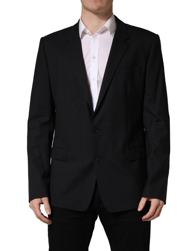 Veste de costume bleu à boutonnage simple et 2 boutons Dolce & Gabbana