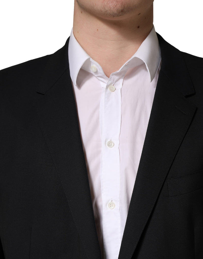 Veste de costume bleu à boutonnage simple et 2 boutons Dolce & Gabbana