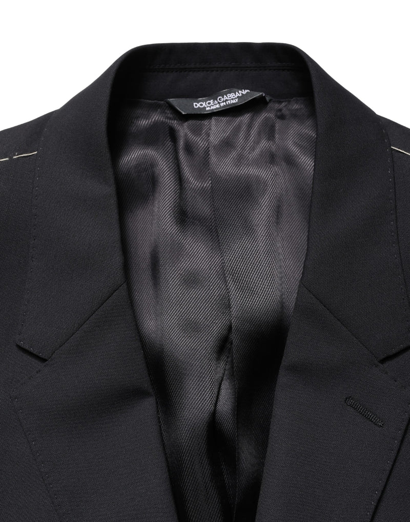 Veste de costume bleu à boutonnage simple et 2 boutons Dolce & Gabbana