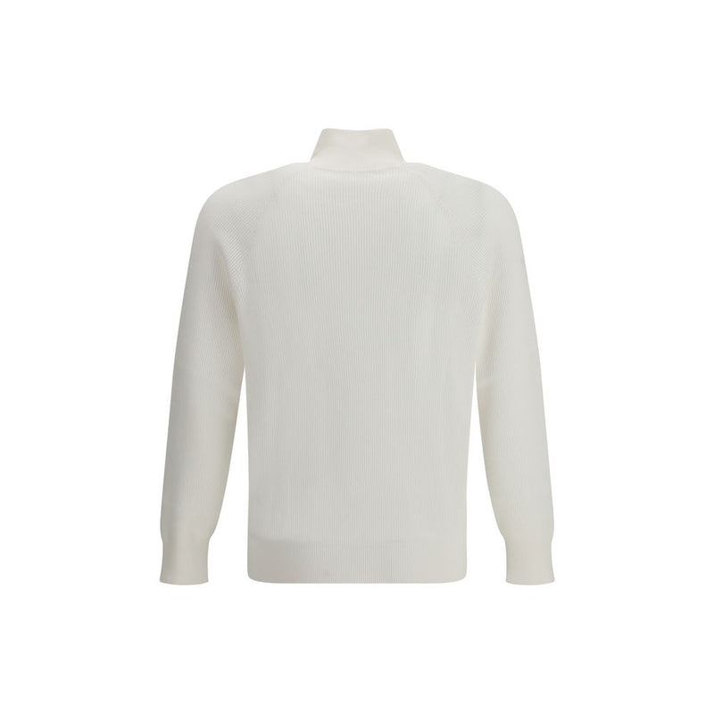 Brunello Cucinelli White Cotton Sweatshirt