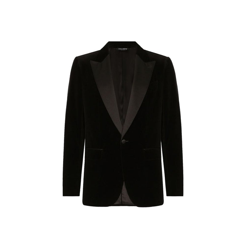 Dolce & Gabbana Black Cotton Blazer