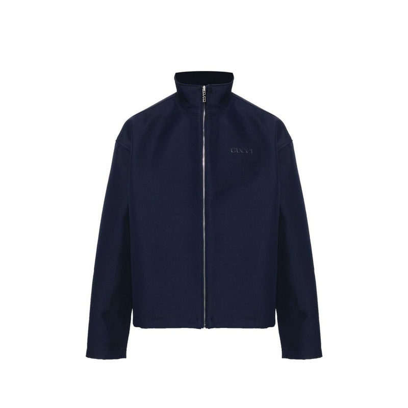 Gucci Blue Marabou Full-Length Jacket