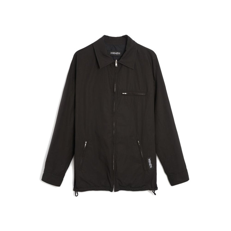 Kenzo Black Cotton Full-Length Jacket