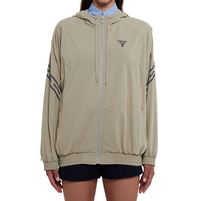 Prada Beige Cotton Full-Length Jacket