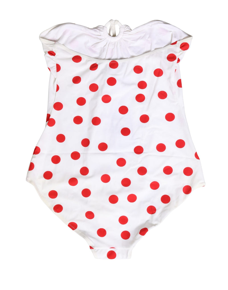 Bañador de una pieza blanco con lunares Dolce & Gabbana