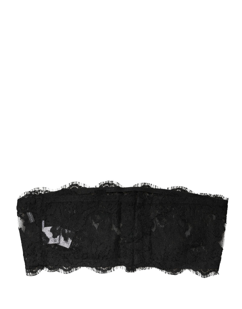Reggiseno a fascia in pizzo nero Dolce & Gabbana
