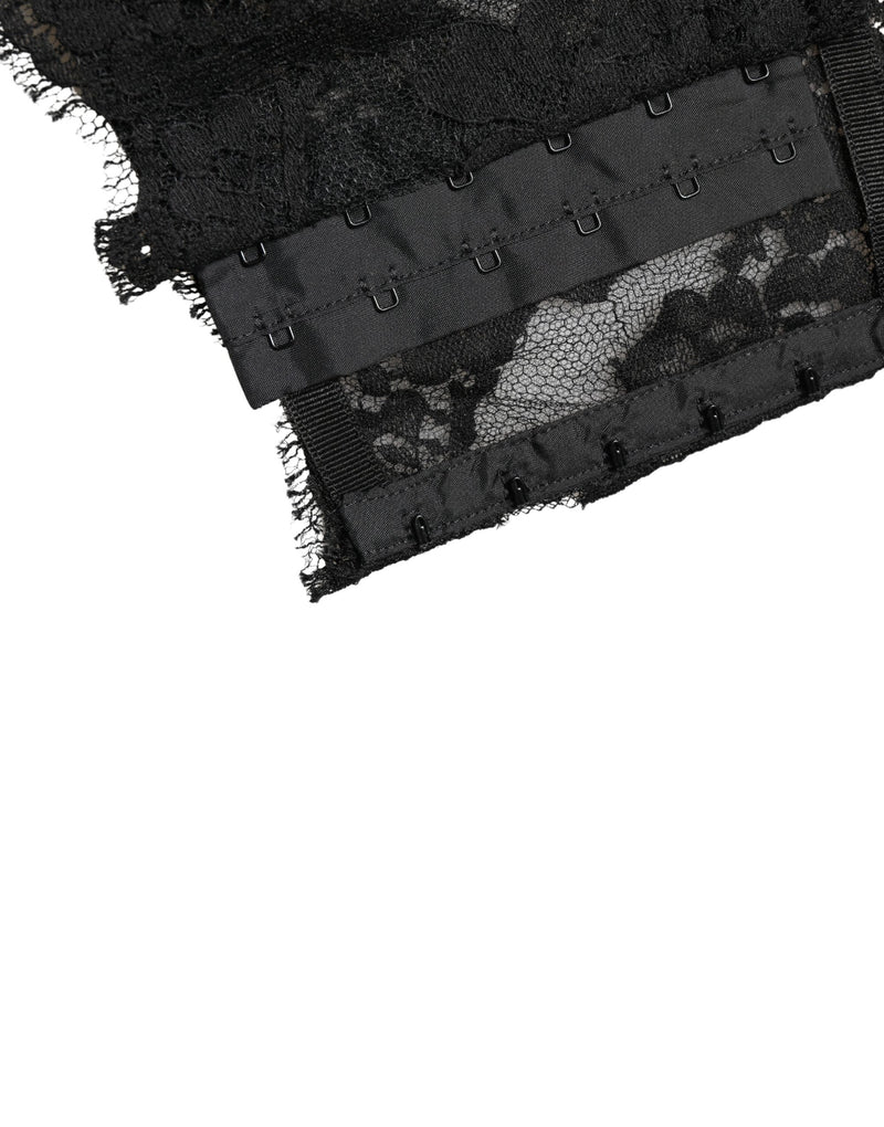 Reggiseno a fascia in pizzo nero Dolce & Gabbana