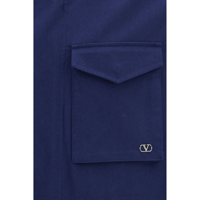 Valentino Garavani Blue Cotton Coat