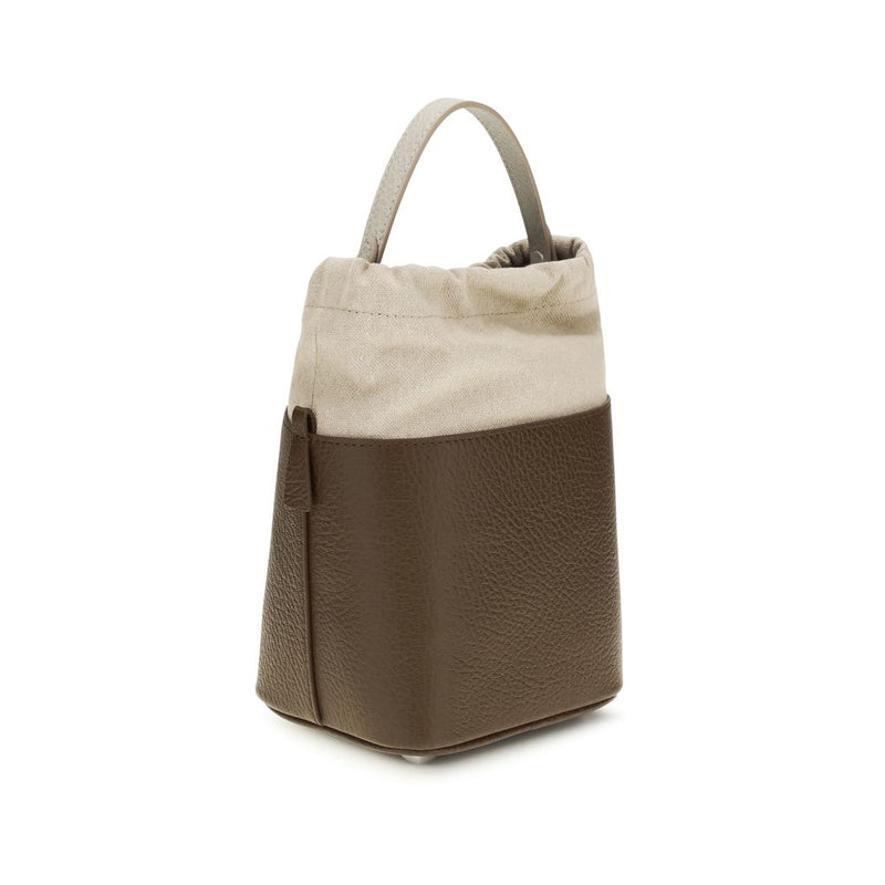 Maison Margiela Brown Calf Leather Bos Taurus Backet Bag