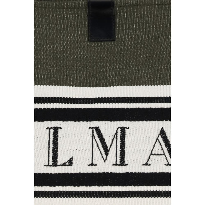 Balmain Black Cotton Shoulder Bag