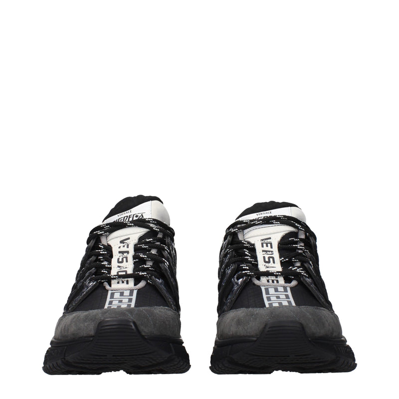 Versace Black Fabric Athletic Sneakers