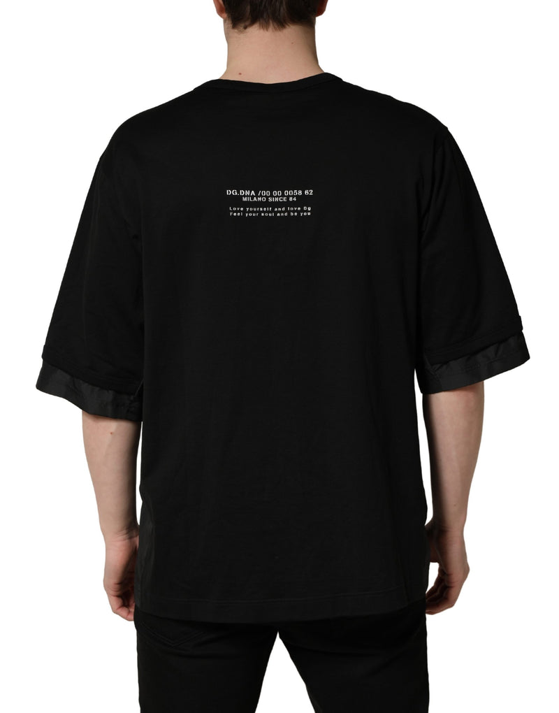 T-shirt oversize noir à poche camouflage Dolce & Gabbana