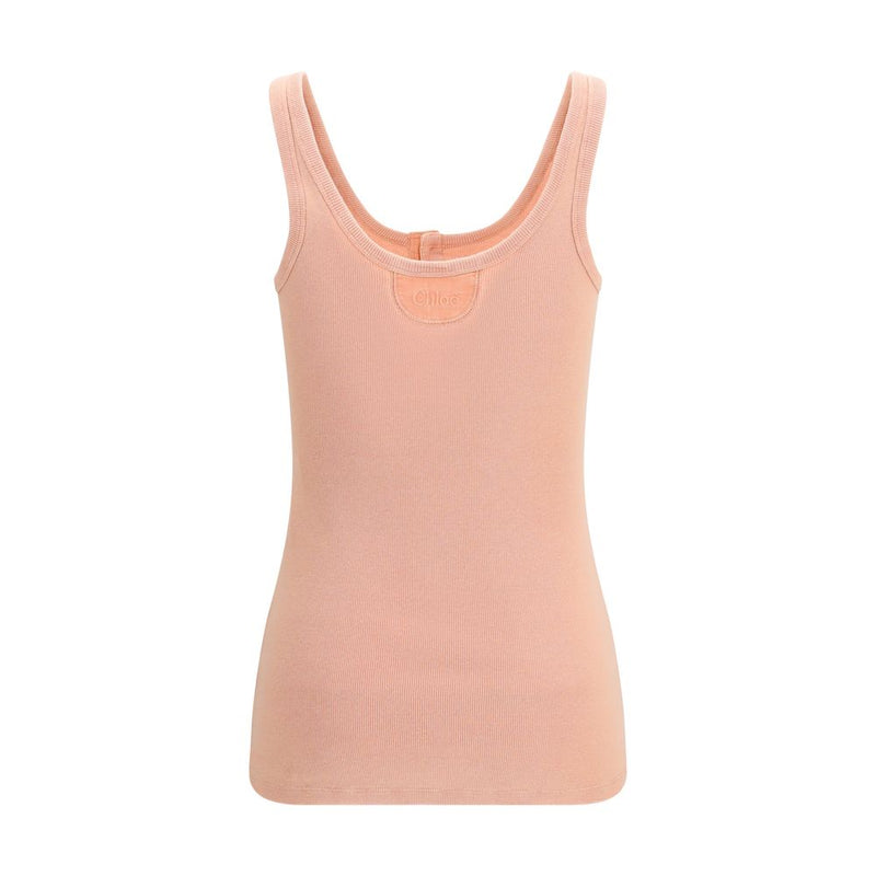 Chloé Multicolor Cotton Sleeveles T-Shirt