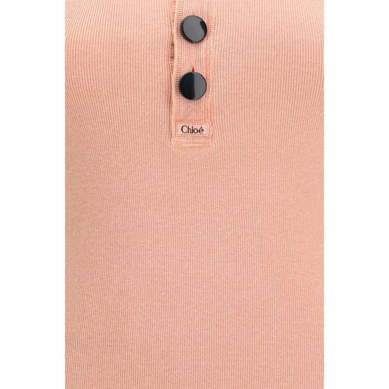 Chloé Multicolor Cotton Sleeveles T-Shirt