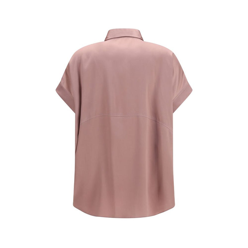 Brunello Cucinelli Multicolor Silk Shortsleeve Shirt