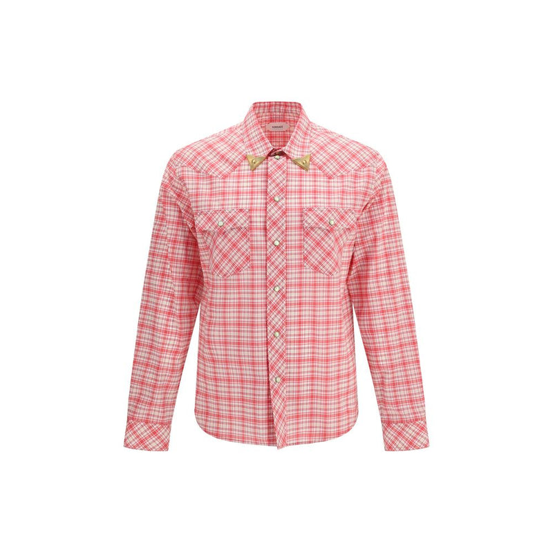 Versace Multicolor Cotton Pattern Shirt