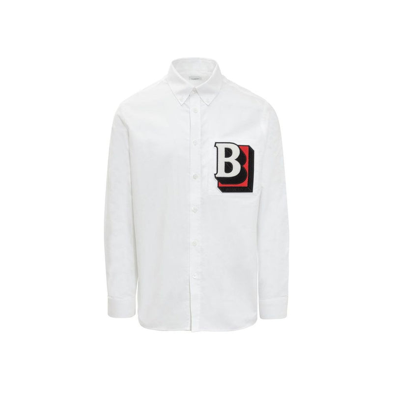 Burberry White Cotton Dress Shirt