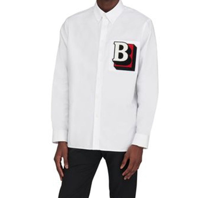 Burberry White Cotton Dress Shirt