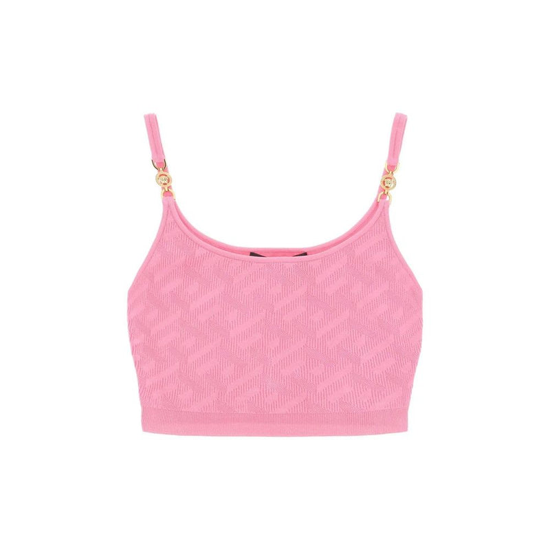 Versace Multicolor Elastane Tank Tops