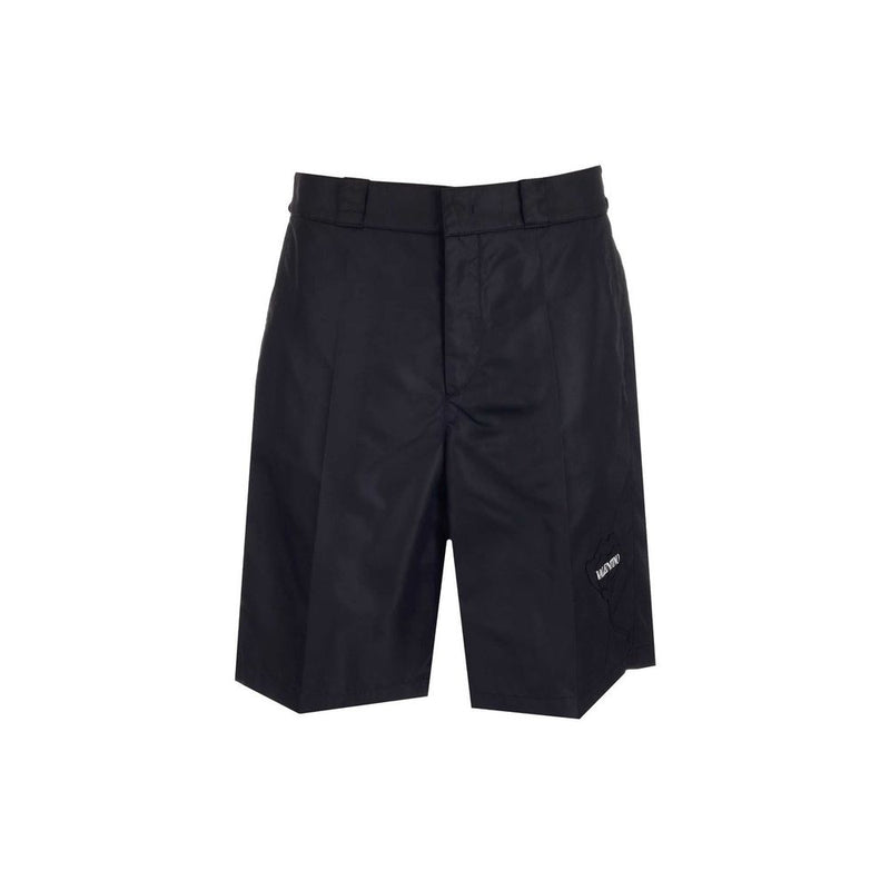 Valentino Garavani Black Nylon Bermuda Shorts
