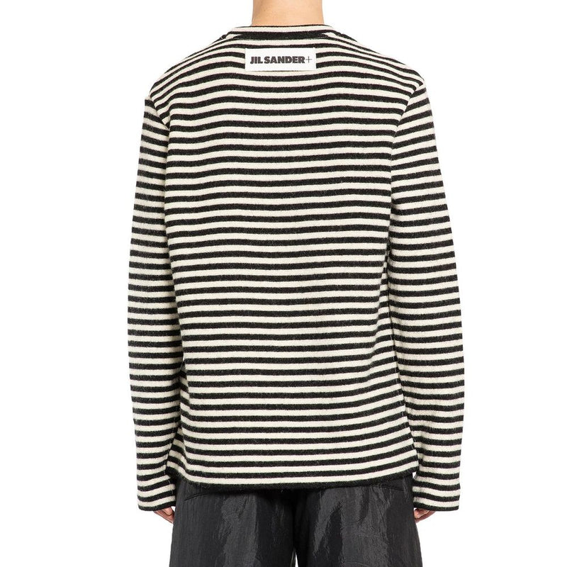 Jil Sander White Wool Long Sleeve T-Shirt