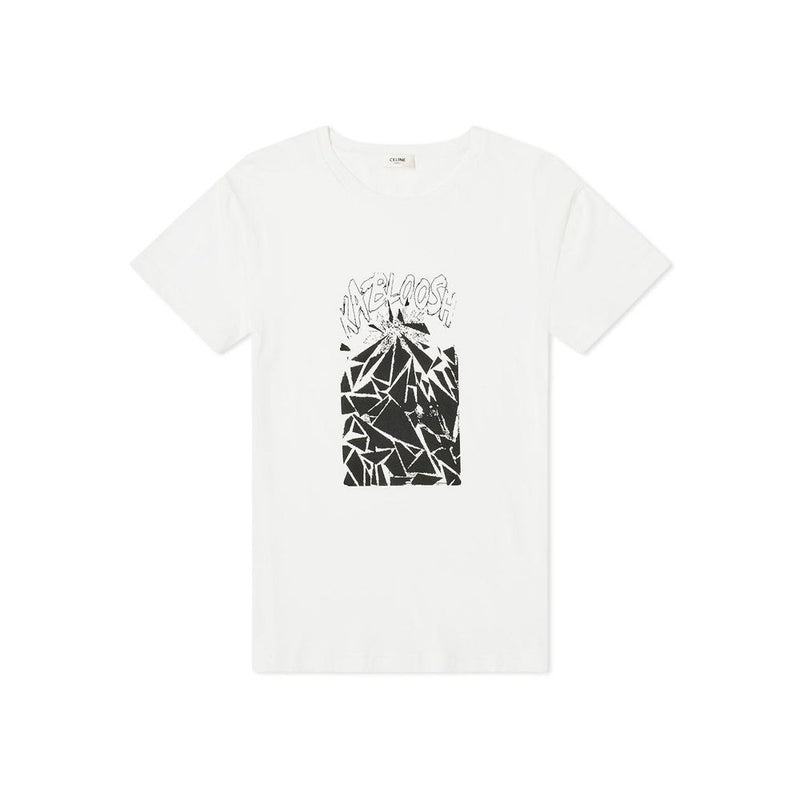 Celine White Cotton T-Shirt
