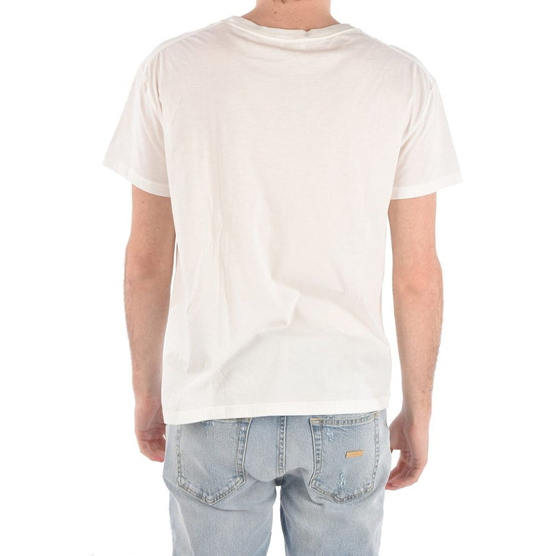 Celine White Cotton T-Shirt