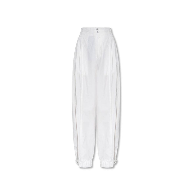 Bottega Veneta White Cotton Casual Pants