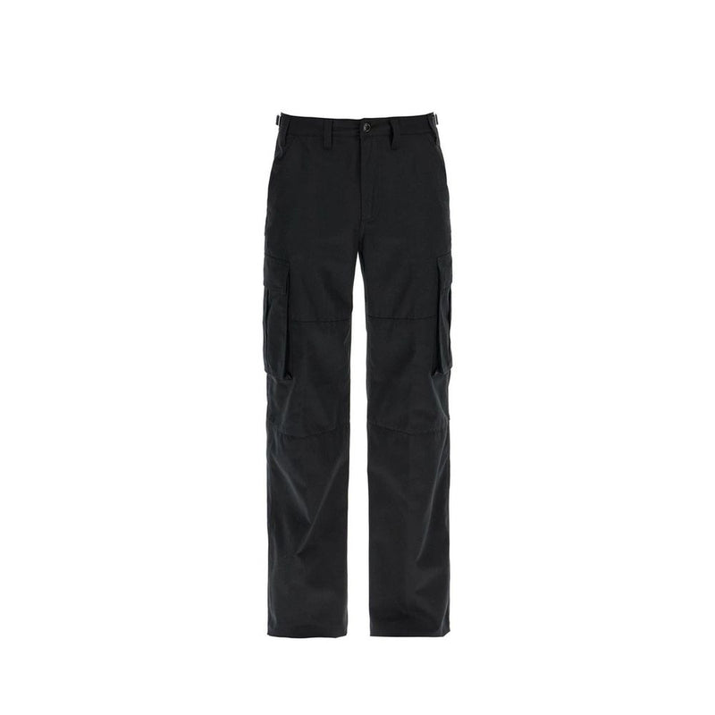 Celine Black Cargo Pants for Men – Loose-Fit Cotton Blend With Logo Detail | Black