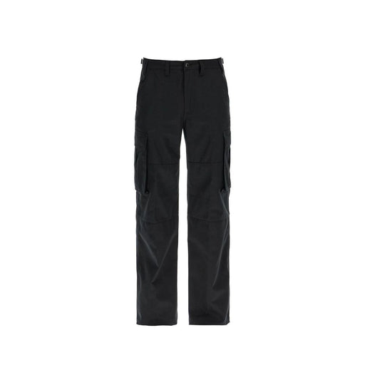 Celine Black Cargo Pants for Men – Loose-Fit Cotton Blend With Logo Detail | Black, shown in a full product view with straight legs and practical cargo pockets. These Celine Pants - Clothing are New with tags and in-stock in IT50 | L, categorized as Black, Cargo Pants - Pants - Clothing, Clothing, and Pants - Clothing, with Discount_50-59 for Men in Italy (IT50).