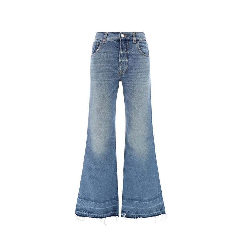 Chloé Blue Cotton Flared Jeans