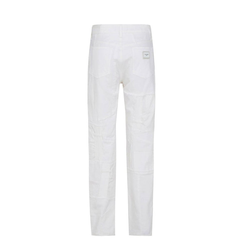 Dolce & Gabbana White Cotton Cargo Pants